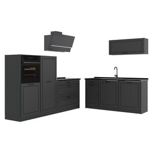 Vicco KUCHYNKA R-Line, Antracitový vidiecky dom/antracitová, 220 cm antrasiitti työtaso vyobraziť