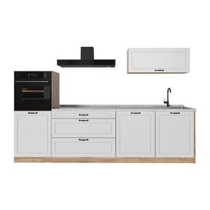 Vicco KUCHYNKA R-Line, Biely vidiecky dom/Dub Goldkraft, 280 cm Marmori työtaso vyobraziť