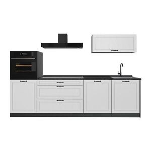 Vicco KUCHYNKA R-Line, Biely vidiecky dom/antracitová, 280 cm antrasiitti työtaso vyobraziť