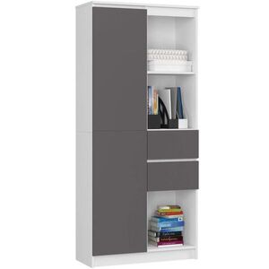 RAUMHIRSCH FURNITURE STOJACIA POLICA Biela, grafitovo šedá 180/80/35 vyobraziť