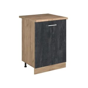 Vicco KUCHYNSKÁ SPODNÁ SKRINKA R-Line, Čierny betón/Dub Goldkraft, 60 cm s 1 dverami Goldkraft tammi työtaso vyobraziť