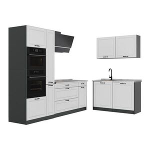 Vicco ROHOVÁ KUCHYŇA R-Line, Biely vidiecky dom/antracitová, 230 x 120 cm bez pracovnej dosky vyobraziť