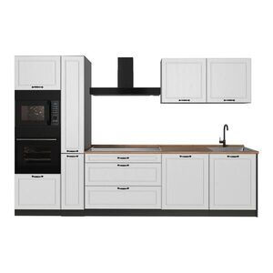 Vicco KUCHYNKA R-Line, Biely vidiecky dom/antracitová, 310 cm Goldkraft tammi työtaso vyobraziť