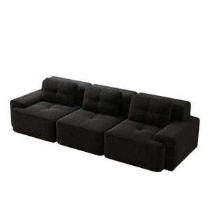 Flora Grace POHOVKA z manšestru v čiernej farbe s hĺbkou sedáka 74 cm vyobraziť