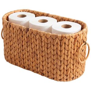 Relaxdays ZÁSOBNÍK Prírodná na toaletný papier vodný hyacint 6 roliek vyobraziť