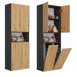 RAUMHIRSCH FURNITURE KÚPEĽŇOVÁ SKRÍŇ Antracit, Artisan 60/174/30 vyobraziť