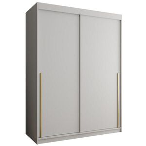 Home Collective ŠATNÍ SKŘÍŇ S POSUVNÝMI DVEŘMI 150 cm šířka, bílá se zlatým úchytem vyobraziť