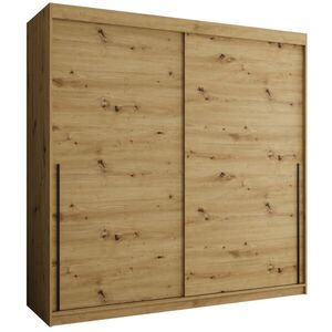Home Collective ŠATNÍ SKŘÍŇ S POSUVNÝMI DVEŘMI 200 cm šířka, Artisan s černým úchytem vyobraziť