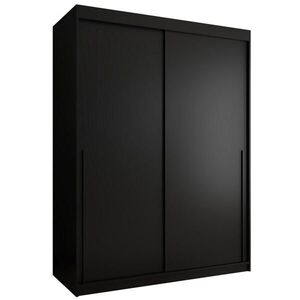 Home Collective ŠATNÍ SKŘÍŇ S POSUVNÝMI DVEŘMI 150 cm šířka, černá s černým úchytem vyobraziť