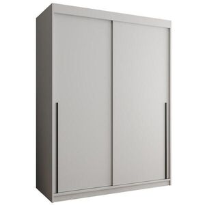 Home Collective ŠATNÍ SKŘÍŇ S POSUVNÝMI DVEŘMI 150 cm šířka, bílá s černým úchytem vyobraziť