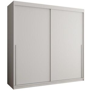 Home Collective ŠATNÍ SKŘÍŇ S POSUVNÝMI DVEŘMI 200 cm šířka, bílá se stříbrným úchytem vyobraziť
