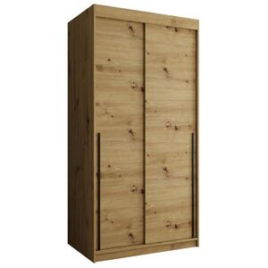 Home Collective ŠATNÍ SKŘÍŇ S POSUVNÝMI DVEŘMI 100 cm šířka, Artisan s černým úchytem vyobraziť