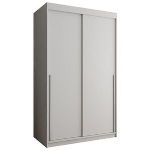 Home Collective ŠATNÍ SKŘÍŇ S POSUVNÝMI DVEŘMI 120 cm šířka, bílá se stříbrným úchytem vyobraziť