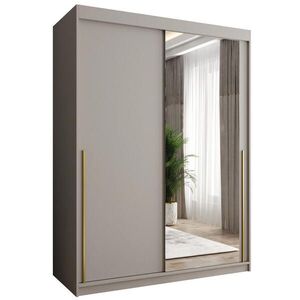 Home Collective SKRIŇA S POSUVNÝMI DVERAMI so zrkadlom, šírka 150 cm, kašmírová so zlatým úchytom vyobraziť