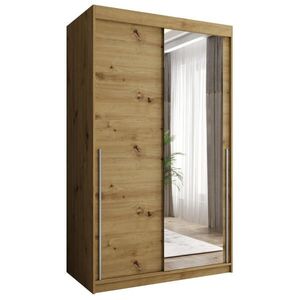 Home Collective SKRIŇA S POSUVNÝMI DVERAMI so zrkadlom, šírka 120 cm, Artisan so strieborným úchytom vyobraziť