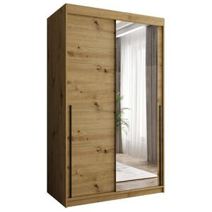 Home Collective SKRIŇA S POSUVNÝMI DVERAMI so zrkadlom, šírka 120 cm, Artisan s čiernym úchytom vyobraziť