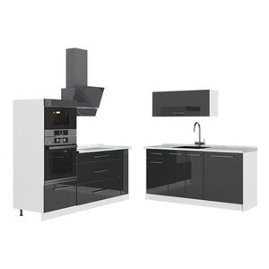 Vicco KUCHYŇA Fame-Line, Antracit vysoký lesk/biely, 340 cm, AP Marble vyobraziť