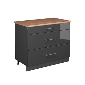 Vicco KUCHYNSKÁ SPODNÁ SKRINKA Fame-Line, Antracit vysoký lesk/antracitová, 100 cm, AP Oak vyobraziť