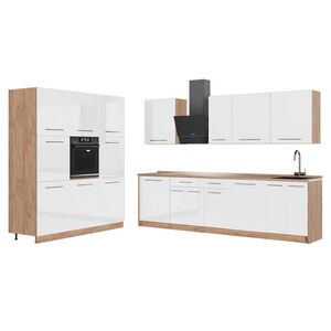 Vicco KUCHYNKA Fame-Line, Biely vysoký lesk/Dub Goldkraft, 460 cm, AP Oak vyobraziť