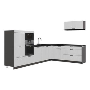 Vicco ROHOVÁ KUCHYŇA Fame-Line, Biely vidiecky dom/antracitová, 327 x 227 cm, AP Antracit vyobraziť