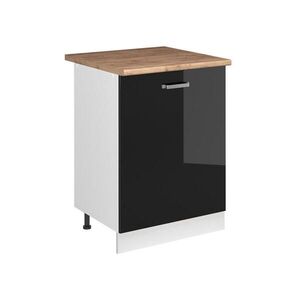 Vicco KUCHYNSKÁ SPODNÁ SKRINKA R-Line, Čierny vysoký lesk/biely, 60 cm s 1 dverami Goldkraft tammi työtaso vyobraziť