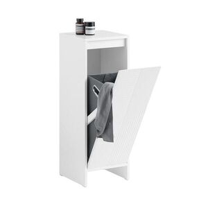 SoBuy MOBILNÁ portabiancheria s 1 dverami Biela 30x30x87cm Moderný vyobraziť
