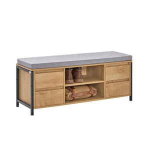 SoBuy PANCA so štyrmi zásuvkami 110x35x45cm Priemyselný vyobraziť