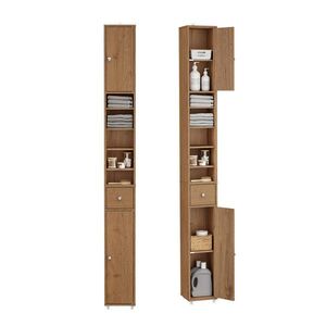 SoBuy MOBILNÝ alto bagno so zásuvkou 20x20x180cm Severský vyobraziť