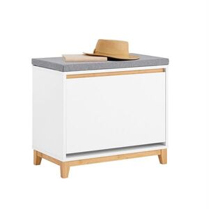 SoBuy PANCA na topánky s 1 dverami Drevo 60x34x55cm Severský vyobraziť