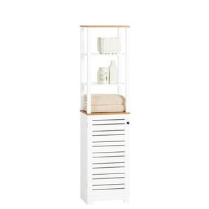 SoBuy MOBILE ALTO BAGNO 1 dvere Biela 39x30x160cm Severský vyobraziť
