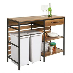 SoBuy ISOLA kuchynská skrinka s jednou zásuvkou Hnedá 120x45x90cm Priemyselný vyobraziť