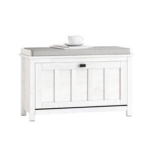 SoBuy PANCA SCARPIERA s jednými dvierkami Biela 80x30x50cm Severský vyobraziť