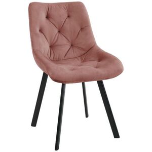 RAUMHIRSCH FURNITURE ČALÚNENÁ STOLIČKA, zamat, kovové nohy, ružová 50/90/58, 5 vyobraziť