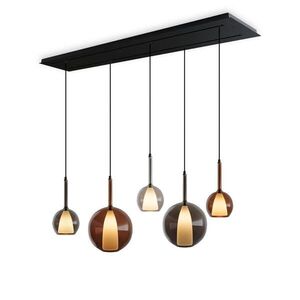 s.luce BELLUNA jedálenská stolová lampa 5-plameňová 160cm 2-radová vyobraziť