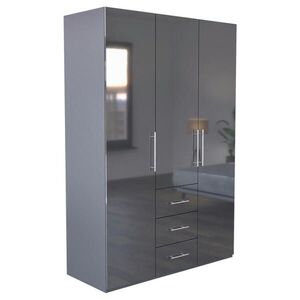 P & B ŠATNÍKOVÁ SKRIŇA, antracitová, antracitová s vysokým leskom, 147/219/59 cm vyobraziť