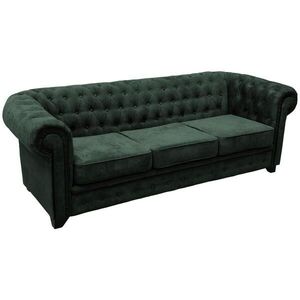 MID.YOU SEDAČKA CHESTERFIELD, drevo, textil, kompozitné drevo, tmavozelená vyobraziť