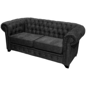 MID.YOU SEDAČKA CHESTERFIELD, drevo, textil, kompozitné drevo, antracitová vyobraziť
