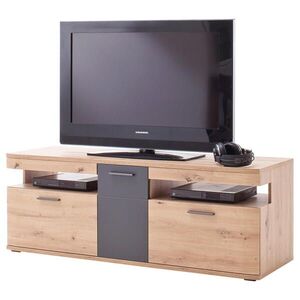 Livetastic SKRINKA POD TV, antracitová, farba duba, 150/55/50 cm vyobraziť