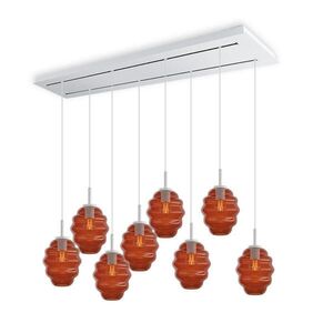 s.luce ECHOS jedálenská stolová lampa 8 svetiel 160cm 2 rady Ø 18cm vyobraziť