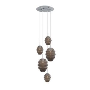 s.luce ECHOS galerijné svetlo 5 plameňov Ø 60cm baldachýn Ø 18/25cm vyobraziť