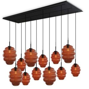 s.luce ECHOS lampa do jedálne 12 svetiel 200cm 3-radová Ø 18/25cm vyobraziť