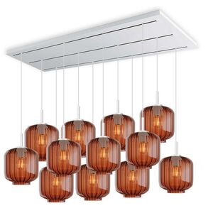 s.luce VELO jedálenská stolová lampa 12 svetiel 200cm 3-radová Ø 20cm vyobraziť