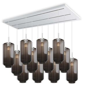 s.luce VELO lampa do jedálne 12 svetiel 200cm 3-radová Ø 18cm vyobraziť