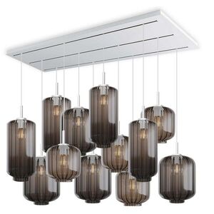 s.luce VELO lampa do jedálne 12 svetiel 200cm 3-radová Ø 18/20/25cm vyobraziť
