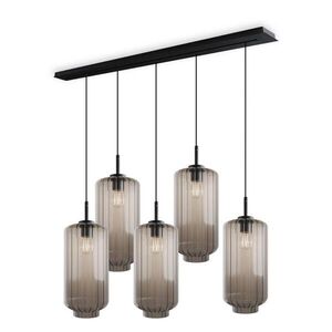 s.luce VELO jedálenská stolová lampa 5 svetiel 160cm baldachýn Ø 18cm vyobraziť
