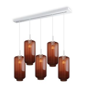 s.luce VELO jedálenská stolová lampa 5 svetiel 160cm baldachýn Ø 18cm vyobraziť