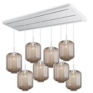 s.luce VELO lampa do jedálne 8 svetiel 200cm 3-radová Ø 25cm vyobraziť