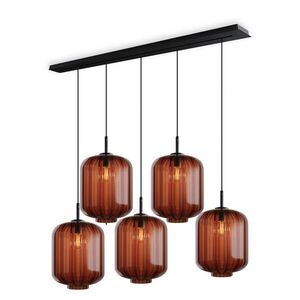 s.luce VELO jedálenská lampa s 5 svetlami a baldachýnom 160cm Ø 25cm vyobraziť
