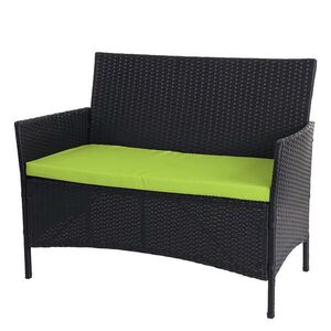 MCW POLY-RATTAN ZÁHRADNÁ LAVICA Antracitová, zelená vyobraziť