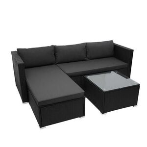MCW POLY-RATTAN SÚPRAVA Čierna, sivá vyobraziť